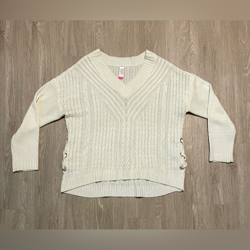 Women’s No Boundaries Sweater Cream Ivory Size XXL